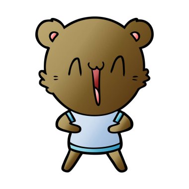 ayı çizgi film karakteri vektör çizim 