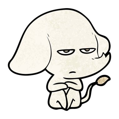 vektör çizim rahatsız çizgi fil