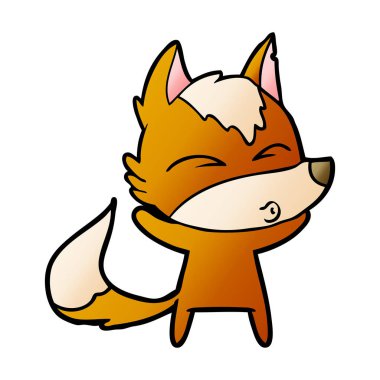 Tilki çizgi film karakteri vektör çizim