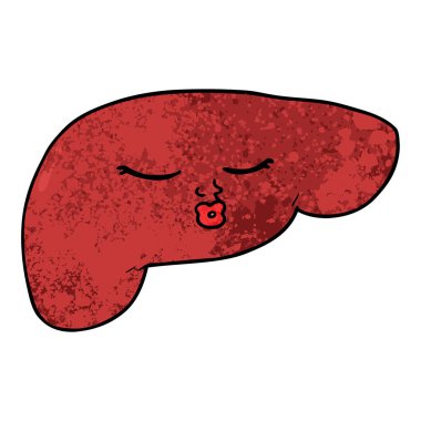 vektör çizim karikatür çok karaciğer