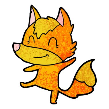 Tilki çizgi film karakteri vektör çizim