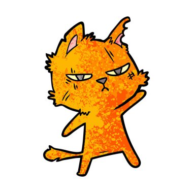 Çizgi film kedisinin vektör çizimi