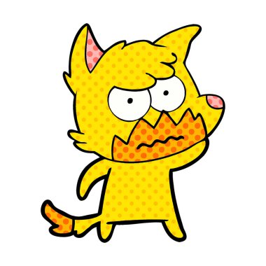 Tilki çizgi film karakteri vektör çizim