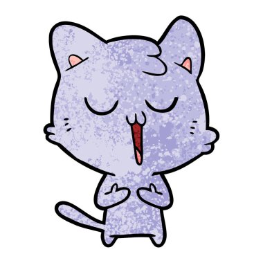 Çizgi film kedisinin vektör çizimi