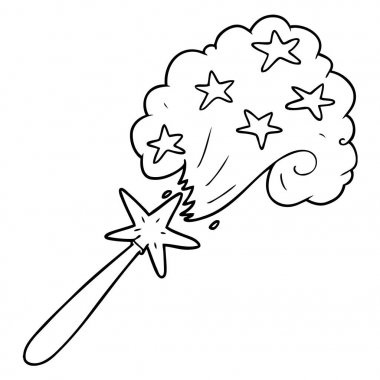 vektör çizim karikatür sihirli değnek