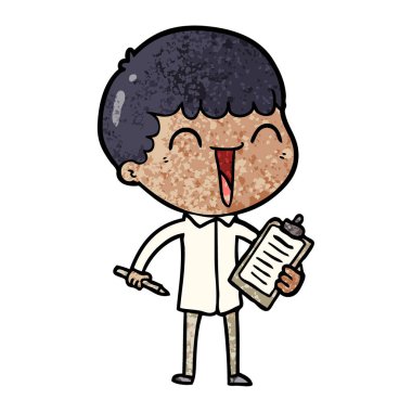 vektör çizim karikatür mutlu adam