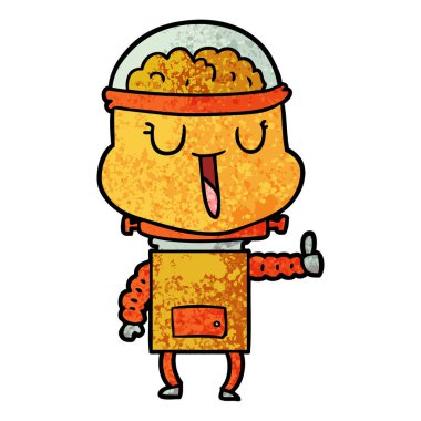 Çizgi film robotunun vektör çizimi