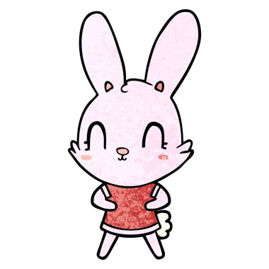 sevimli çizgi tavşan Giydir