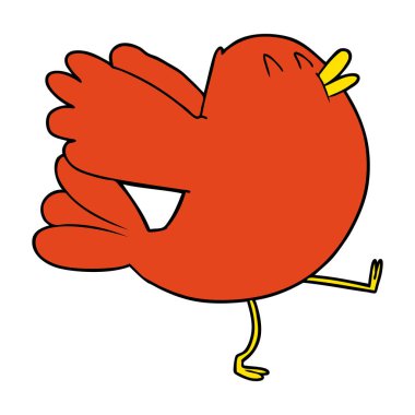 Çizgi film kuşunun vektör çizimi