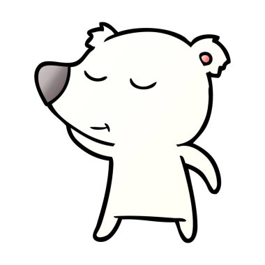 Kutup Ayısı Çizgi Filminin Vektör İllüstrasyonu