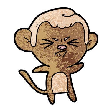 Çizgi film maymununun vektör çizimi