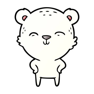 Kutup Ayısı Çizgi Filminin Vektör İllüstrasyonu