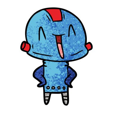 Çizgi film robotunun vektör çizimi