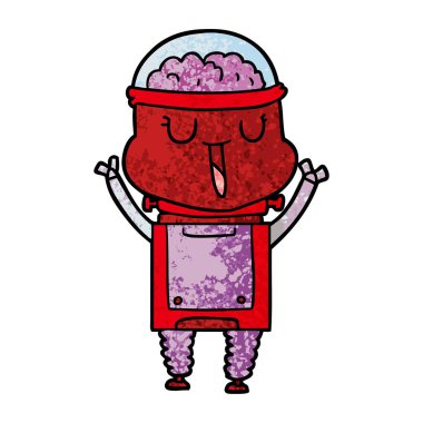 Çizgi film robotunun vektör çizimi