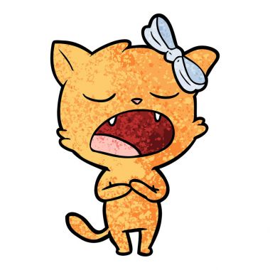  vektör çizim karikatür şarkı kedi