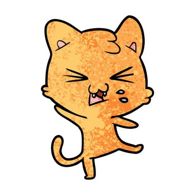 Çizgi film kedisinin vektör çizimi