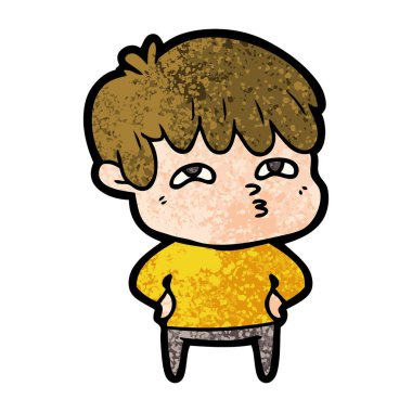 vektör çizim karikatür meraklı adam