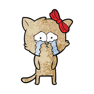 Çizgi film kedisinin vektör çizimi