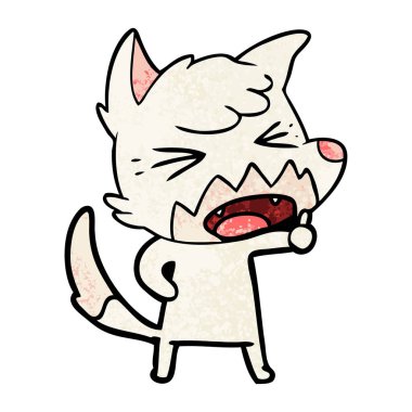 Çizgi film tilkisinin vektör çizimi