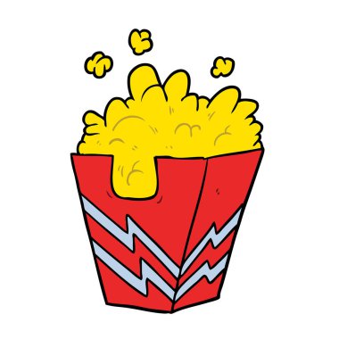 çizgi film kutusu patlamış mısır