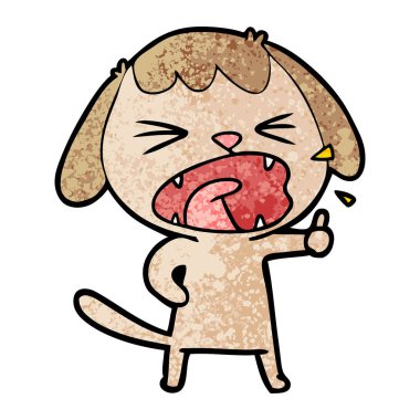 Çizgi film köpeğinin vektör çizimi