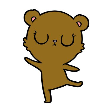 ayı çizgi film karakteri vektör çizim 