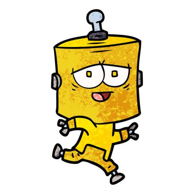 Çizgi film robotunun vektör çizimi