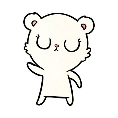 Kutup Ayısı Çizgi Filminin Vektör İllüstrasyonu