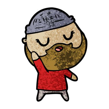 Sakallı sevimli çizgi adam