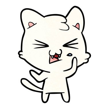 Çizgi film kedisinin vektör çizimi