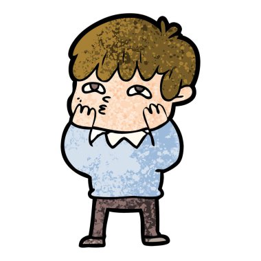 vektör çizim karikatür meraklı adam