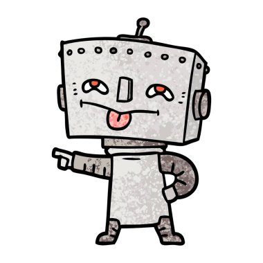 Çizgi film robotunun vektör çizimi