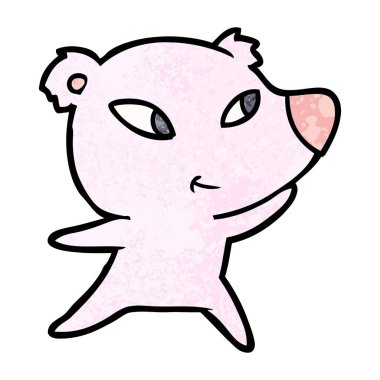 Çizgi film ayısının vektör çizimi