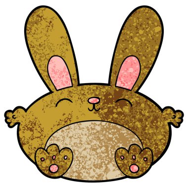 Çizgi film tavşanının vektör çizimi