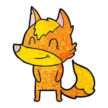 Tilki çizgi film karakteri vektör çizim