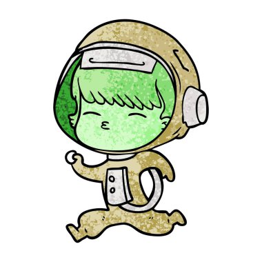 çizgi film meraklı çalışan astronot