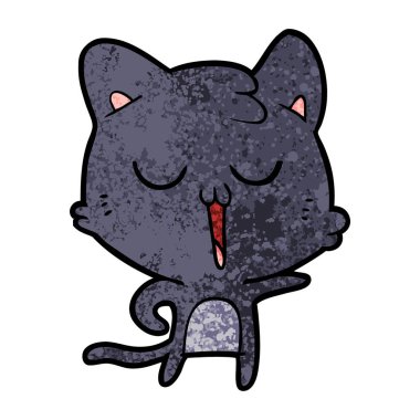 Çizgi film kedisinin vektör çizimi