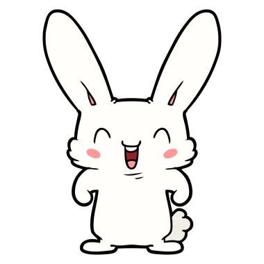 Çizgi film tavşanının vektör çizimi