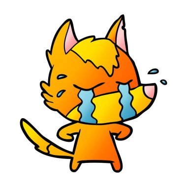 Tilki çizgi film karakteri vektör çizim