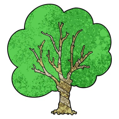 Çizgi film ağacının vektör çizimi