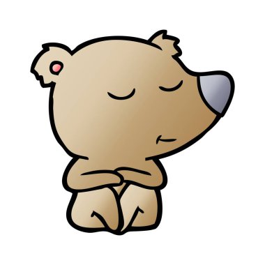 ayı çizgi film karakteri vektör çizim 