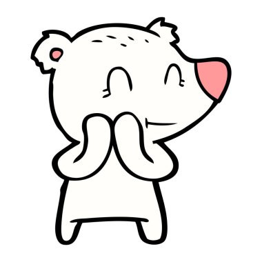 Kutup Ayısı Çizgi Filminin Vektör İllüstrasyonu