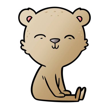 ayı çizgi film chraracter vektör çizim