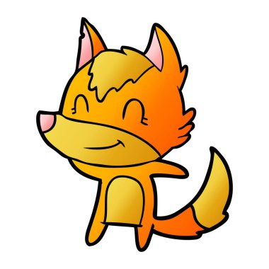 Tilki çizgi film karakteri vektör çizim