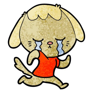 şirin köpek yavrusu ağlayan çizgi film