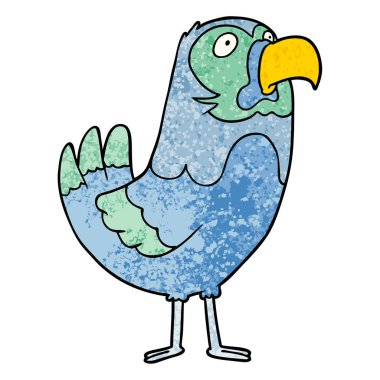 vektör çizim karikatür papağan