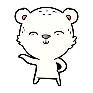 Kutup Ayısı Çizgi Filminin Vektör İllüstrasyonu