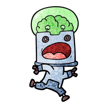 Çizgi film robotunun vektör çizimi