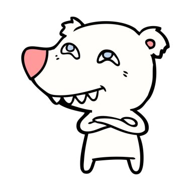 Kutup Ayısı Çizgi Filminin Vektör İllüstrasyonu