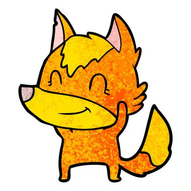 Tilki çizgi film karakteri vektör çizim